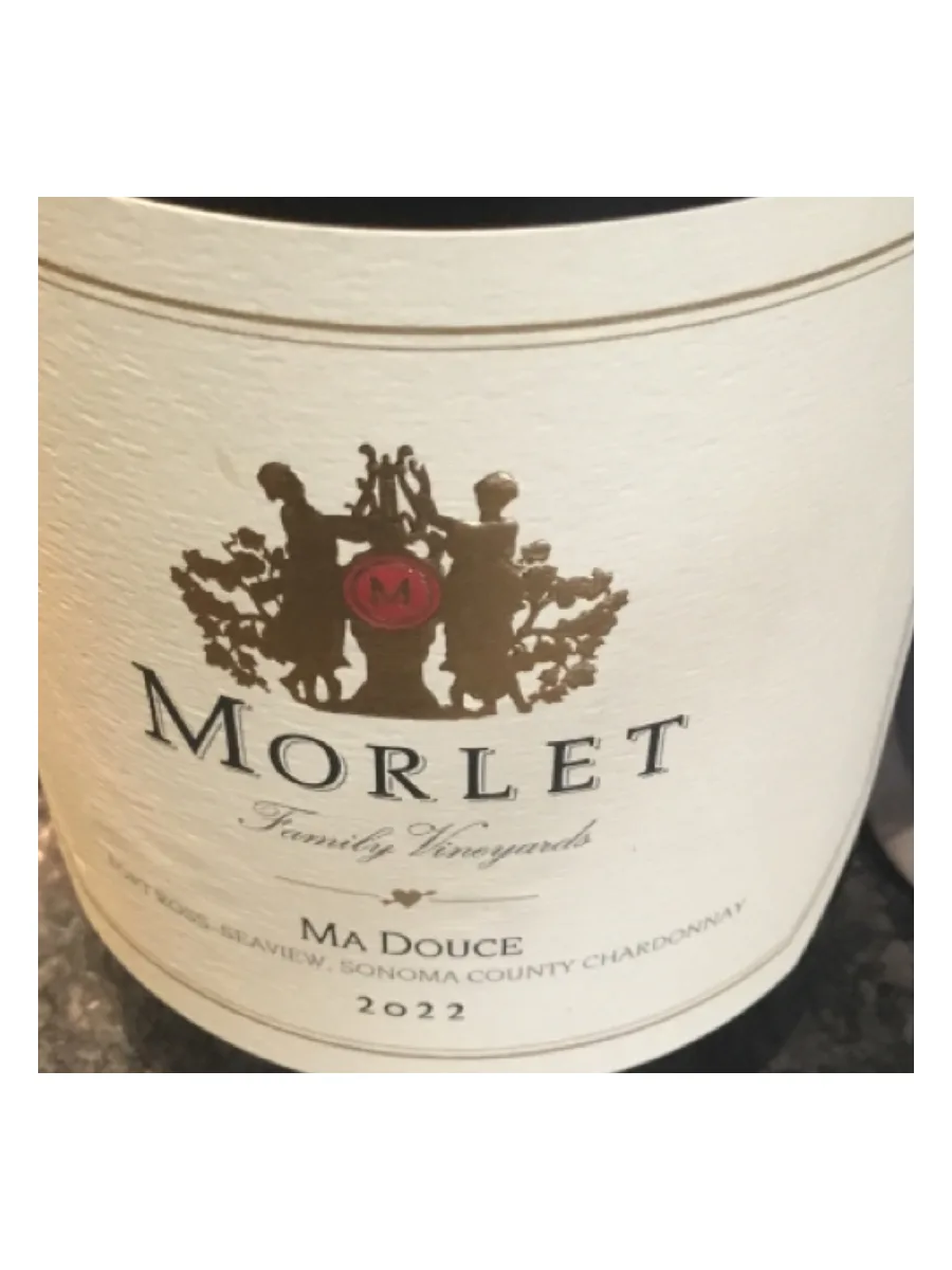 Bottle of Morlet Family Vineyards "Ma Douce" Chardonnay 2022 available at Ashburn Wine Shop