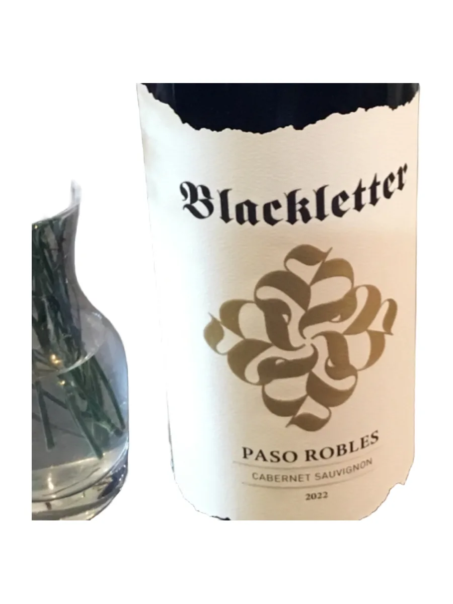 Bottle of Broadside Blackletter Cabernet Sauvignon 2022 available at Ashburn Wine Shop