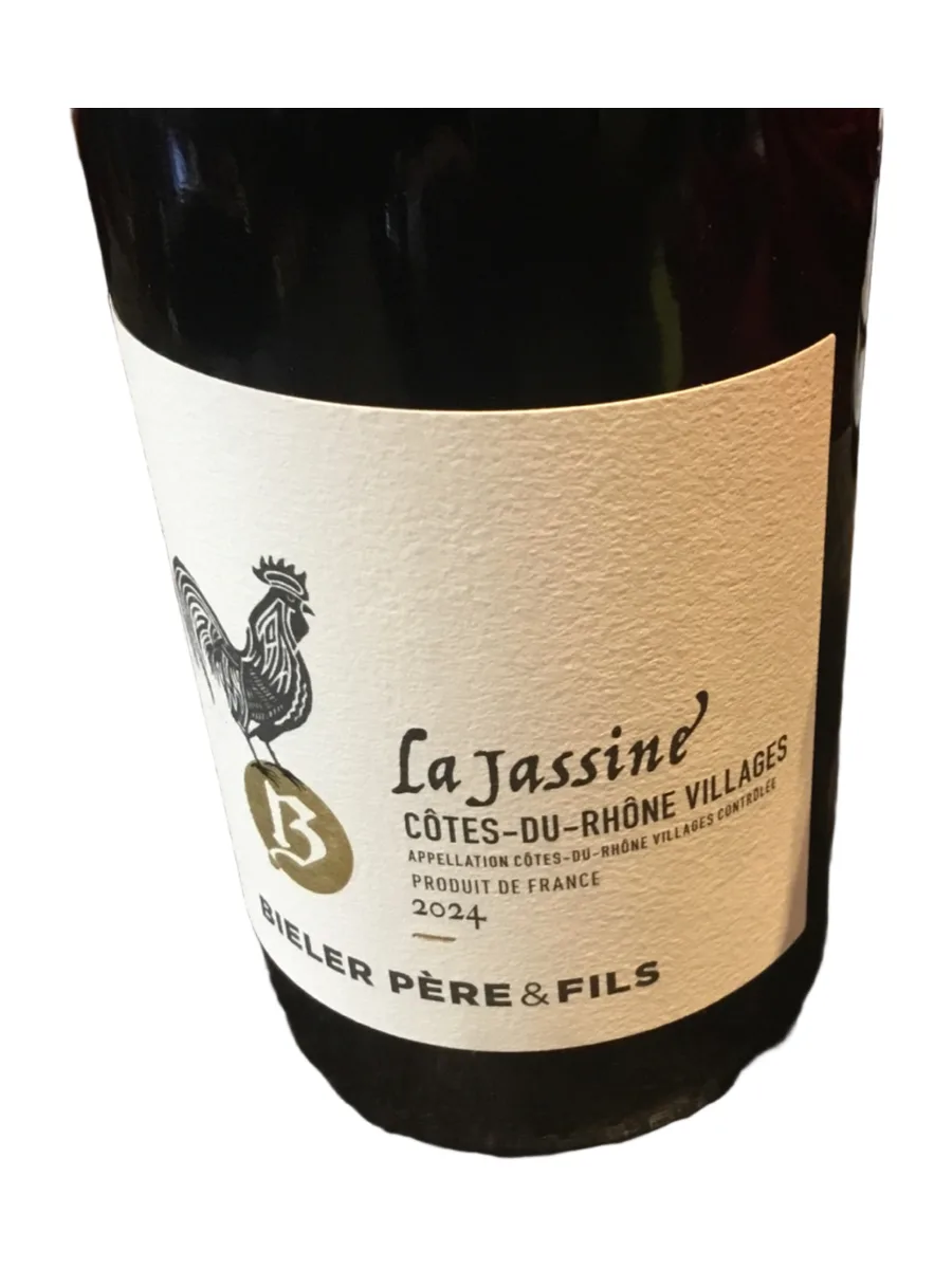 Bottle of La Jassine Bieler Pere et fils, Cotes du Rhone 2024 available at Ashburn Wine Shop