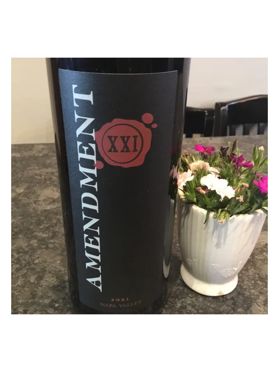Bottle of Amendment XXI Red Blend 2021 750ml available at Ashburn Wine Shop